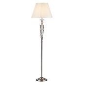 SIAM FLOOR LAMP &amp; SHADE SATIN CHROME image