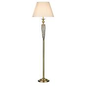 SIAM FLOOR LAMP &amp; SHADE ANTQ BRASS