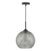 SOREN 1LT PENDANT BLACK SMOKED GLASS image