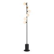 SPIRAL 6LT FLOOR LAMP BLACK CW OPAL GLS image