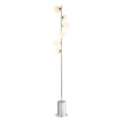SPIRAL 6LT FLOOR LAMP POL CHR CW OPAL GLS image