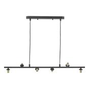 SPIRAL 6LT BAR PENDANT BLACK FRAME ONLY