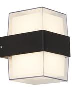 Pittsburgh Outdoor Wall Light  - Black Metal &amp; Opal image