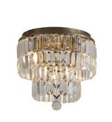 Empire 4Lt Flush - Antique Brass Metal &amp; Clear Crystal image