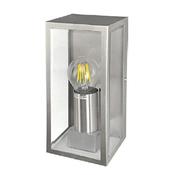 DIANE Stainless steel, clear glass E27 wall lamp image