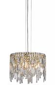 Lux &amp; Belle 5LT Pendant-Satin Brass Metal &amp; Clear Crystal image