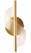Lux &amp; Belle LED Wall Light-Painted Gold Metal &amp; Clear Acryli image