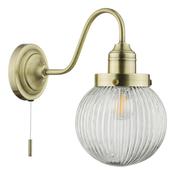 TAMARA 1LT WB ANTIQUE BRASS CLEAR GLASS image