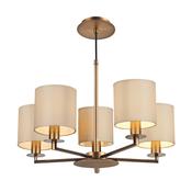 TYLER 5LT HEIGHT ADJUSTABLE DUAL MOUNT PENDANT BRO image