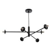 VIGNETTE 6LT PENDANT BLACK FRAME ONLY