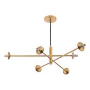 VIGNETTE 6LT PENDANT AGED BRASS FRAME ONLY