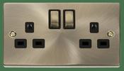 DECO 2G 250V 13A DP SW SS SKT ABBK