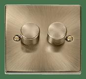 VPAB 2GANG 2WAY 100W LED DIMMER SWITCH