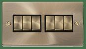 VP ANT/BR INGOT 10A 6-GANG 2-WAY SW BK
