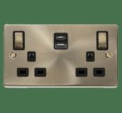 2G 13A SW SKT 4.2A A&amp;C USB INGOT VPAB BK