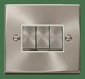 VPSAT/CH INGOT 10A 3-GANG 2-WAY SWITCH