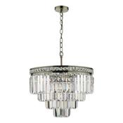 VYANA 4LT 4 TIER PENDANT ANTIQUE BRASS AND CRYSTAL image