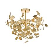 YADIRA 4LT SEMI FLUSH GOLD LEAF