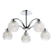 YASMIN 5LT SEMI FLUSH POL CHR