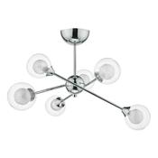 ZEKE 6LT SEMI FLUSH POL CHR