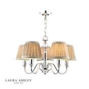 Laura Ashley Ellis 5lt Pendant Polished Chrome With Shades image