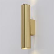 Anna GU10 Fluted Up &amp; Down Wall Light, Anodised Gold image