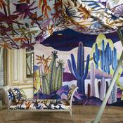 Lanzarote Garden Indigo Wallpaper - Indaba Design