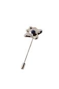 Puddle Brooch - Sterling Silver &amp; Sodalite image