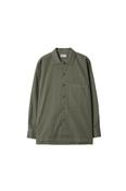 Slub Sateen Fatigue Shirt - Olive image