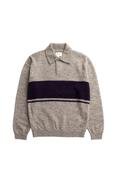 Gudme Baby Alpaca Stripe Polo - Walnut image