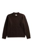 Nordhavn Aran Crewneck Sweater - Delicioso Brown image