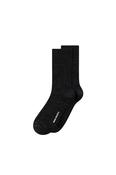Bykle Neps Wool Rib Sock - Charcoal Melange