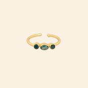 Ring - Mohinī's Chaos - Green Onyx