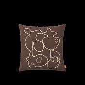 Cushion - Figure - Coffee/Sand