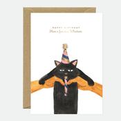 Greeting Card - Gold - Whatever Cat Bday