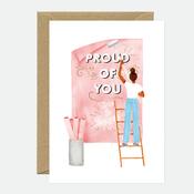 Greeting Card - Gold - Proud Of You