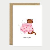 Greeting Card - Better Together Cats