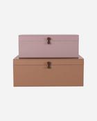 Storage Box - Metal - Beige/Rose image