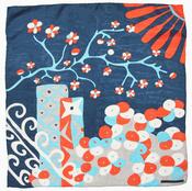 Mini Scarf - Silk - Sakura Marine
