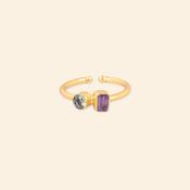 Ring - Verdora - Amethyst &amp; Green Amethyst