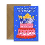 Greeting Card - Fire Hazard - Cheeky Birthday Card image