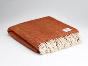Irish Wool Blanket - Desert Sky Herringbone