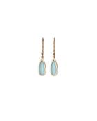 Earrings - Drop - Aqua Slim Droplet - Gold