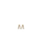 Earrings - Huggies - Pavé V - Gold