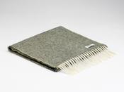 Scarf - Lambswool - Spotted Green Herringbone