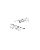 Earrings - Climber - Three Star - Silver image