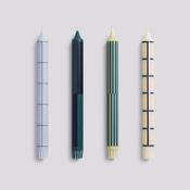 Candle - Pattern - Green/Silver - Set Of 4 image