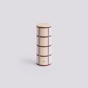 Column Candle - Medium - Off-White/Bordeaux/Blue/Silver