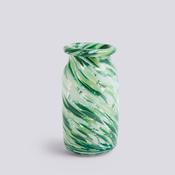 Splash Vase - Roll Neck - Green Swirl