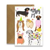 Greeting Card - Doggy Celebration - Cute Animal Birthday Card image